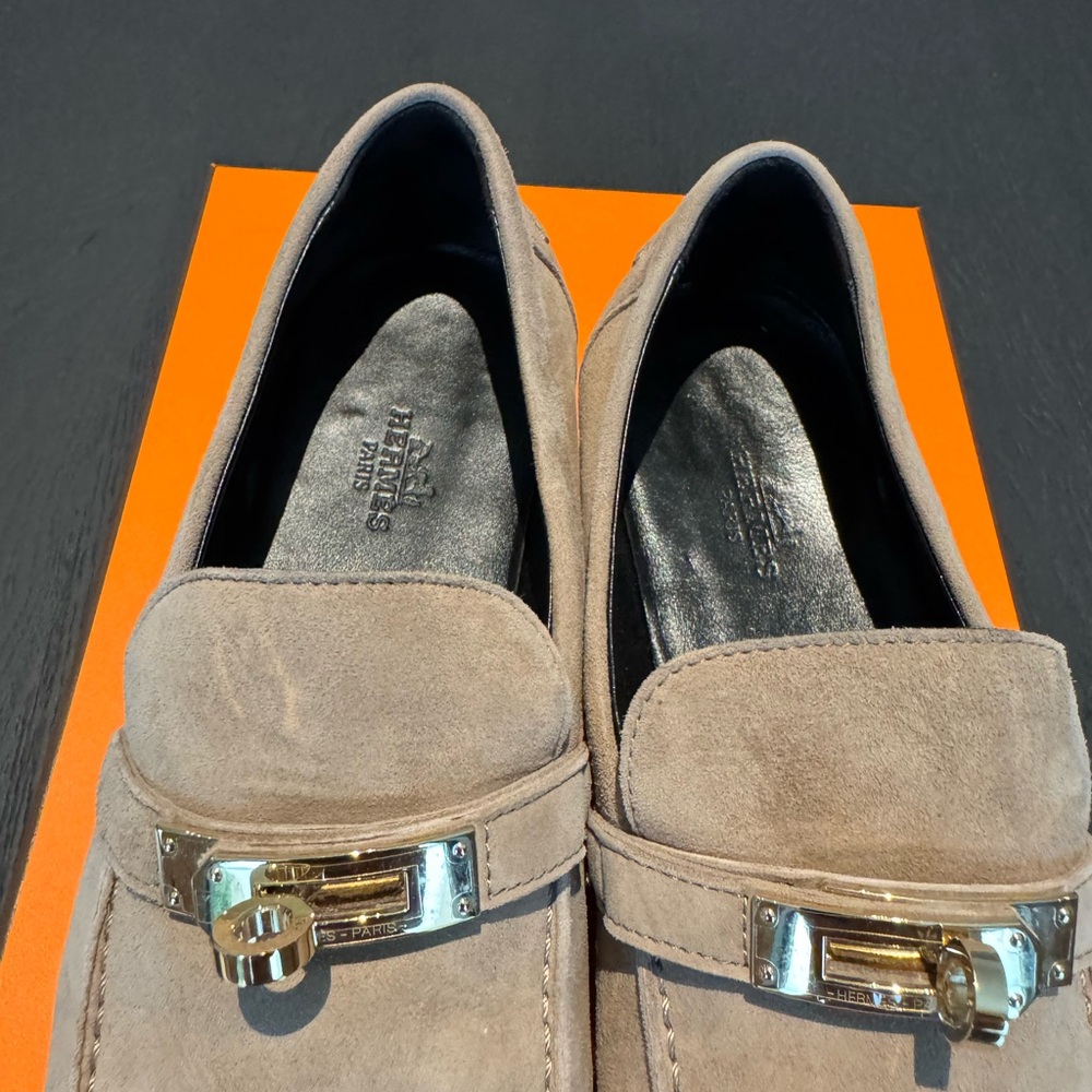 Hermes Destin Loafer Beige Lin USED - Picture 4 of 10